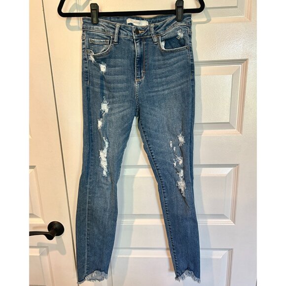 Hidden Jeans Distressed Skinny Jeans - Picture 1 of 6
